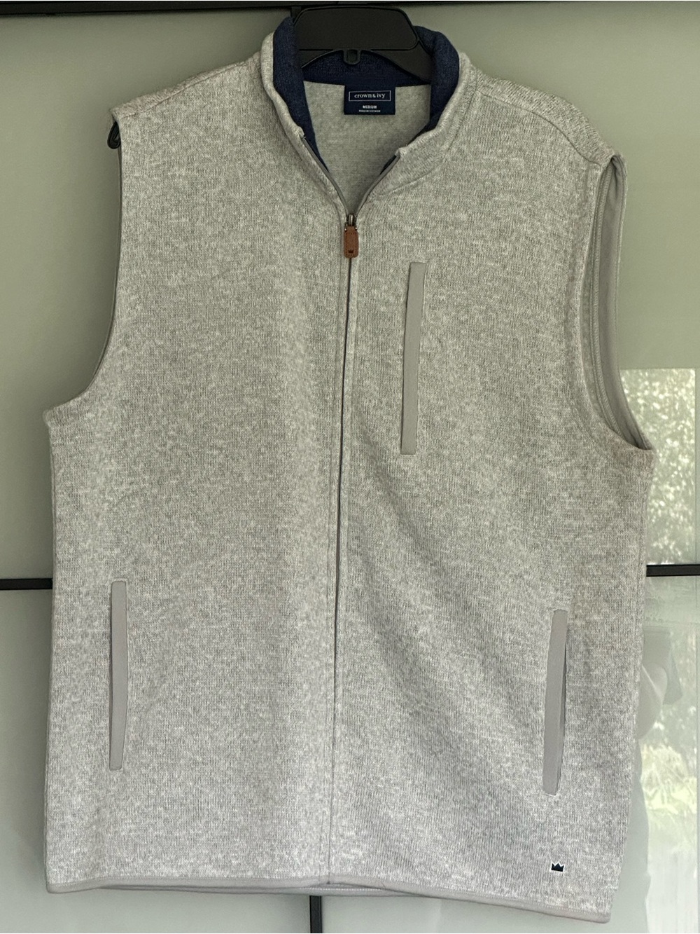 Crown & Ivy Full-Zip Sweater Fleece Vest